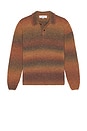view 1 of 4 Alpaca Long Sleeve Knit Polo in Brown