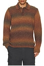 view 3 of 4 Alpaca Long Sleeve Knit Polo in Brown