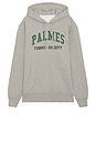 view 1 of 3 Mats Hooded Sweatshirt in Grey Melange & Green