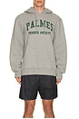 view 3 of 3 Mats Hooded Sweatshirt in Grey Melange & Green