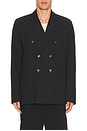 view 2 of 5 Double Breasted Wool Blazer in Black