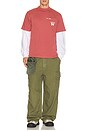 view 5 of 5 Herringbone Cargo Trousers in Olive