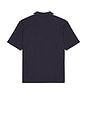 view 2 of 4 Textured Zip Polo in Dark Blue