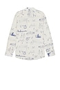 view 2 of 4 Printed Poplin Shirt in White