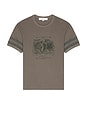 view 5 of 4 Mermaid Ringer Tee Shirt in Charcoal
