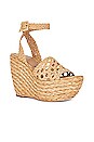 view 2 of 5 SANDALIA DE CUÑA PAGE in Raffia Natural