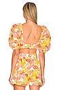 view 3 of 4 L'Arriere Sweetheart Top in Orange Daisy