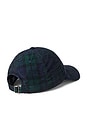 view 2 of 3 Fine Wale Corduroy Plaid Bear Graphic Sport Cap in Navy Pine Multi
