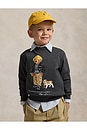 view 3 of 6 Long Sleeve Fleece Bear Graphic Crewneck Sweatshirt in Bear Windsor Heather