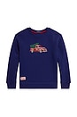 view 1 of 2 Long Sleeve Truck Graphic Crewneck Sweatshirt in Fall Royal