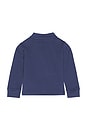 view 2 of 2 Long Sleeve Interlock Mock Neck Half Zip in Light Navy