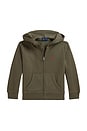 view 1 of 2 Kids Fleece Full Zip Hoodie in Cruise Olive