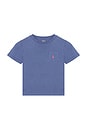 view 1 of 2 Kids Short Sleeve Cotton Jersey Pocket T-shirt in Blue Heaven