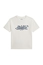 view 1 of 2 Kids Short Sleeve Jersey Knit Polo Rl Graphic T-shirt in Deckwash White