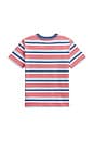 view 2 of 2 Kids Short Sleeve Jersey Knit Striped Crewneck T-shirt in Adirondack Berry Multi