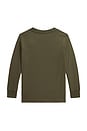 view 2 of 2 Kids Long Sleeve Cotton Jersey Crewneck T-shirt in Cruise Olive