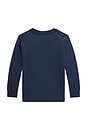 view 2 of 2 Kids Long Sleeve Cotton Jersey Crewneck T-shirt in Rustic Navy