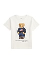 view 1 of 2 Kids Short Sleeve Jersey Knit Novelty Bear T-shirt in White Core Bear