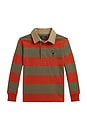 view 1 of 2 CAMISA RUGBY BEAR in Varsity Orange Multi