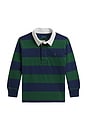 view 1 of 5 CHEMISE RUGBY in Verano Green & Rustic Navy