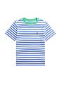 view 1 of 2 CAMISETA CUELLO REDONDO RINGER STRIPED in Scottsdale Blue & White