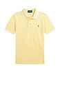 view 1 of 2 Kids Short-sleeve Cotton Polo in Wicket Yellow & White