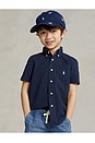 view 3 of 5 Kids Short Sleeve Seersucker Sport Shirt in Astoria Navy