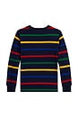 view 2 of 2 Long Sleeve Colorblocked Stripe T-Shirt in Refined Navy Multi