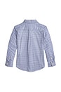 view 2 of 5 Long Sleeve Performance Oxford Sport Shirt in White Blue Multi