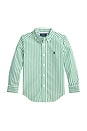 view 1 of 2 Kids Poplin Sport Shirt in Cruise Green & White