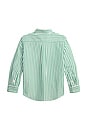 view 2 of 2 Kids Poplin Sport Shirt in Cruise Green & White