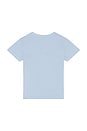 view 2 of 2 Short Sleeve Cotton Jersey Crewneck T-shirt in Office Blue