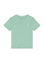 view 1 of 2 Short Sleeve Cotton Jersey Crewneck T-shirt in Celadon