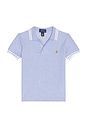 view 1 of 2 Short Sleeve Cotton Oxford Mesh Polo in Harbor Island Blue & White