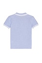 view 2 of 2 Short Sleeve Cotton Oxford Mesh Polo in Harbor Island Blue & White