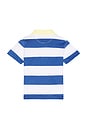 view 2 of 2 Short Sleeve Jersey Knit Rugby Striped Shirt in Liberty & White