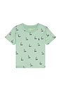 view 1 of 2 Short Sleeve Jersey Knit Sail Print Ringer T-shirt in On The Sail Celadon