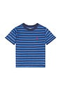 view 1 of 2 Classic Jersey Knit Striped Crewneck T-shirt in Scottsdale Blue & Light Navy