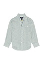 view 1 of 2 Long Sleeve Linen Sport Shirt in Blue Cream