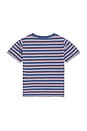 view 2 of 2 Kids Short Sleeve Jersey Knit Striped Crewneck T-shirt in Old Royal Multi