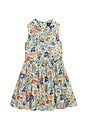 view 1 of 2 Kids Sleeveless Cotton Voile Floral Printed Fit & Flare Dress in Atel Floral