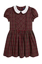 view 1 of 2 Short Sleeve Tartan Dress in Red Green Multi