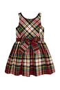 view 1 of 2 Vicenza Tartan Dress in Red Cream Multi