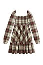view 2 of 2 Long Sleeve Plaid Smocked Dress in Cream Stewart Tartan