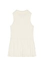 view 2 of 2 Sleeveless Cotton Mini Cable Collared Dress in Deckwash White