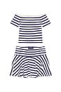 view 1 of 2 CONJUNTO DE CAMISA Y FALDA in Deckwash White & Light Navy
