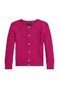 view 1 of 2 Cable Knit Cardigan in Preppy Pink