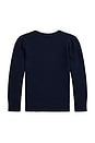 view 2 of 2 Kids Long Sleeve Intarsia Bear Sweater in Cruise Navy