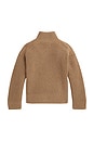 view 2 of 2 Long Sleeve Half-Zip Mock Neck Sweater in Camel Heather