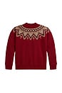 view 2 of 2 Long Sleeve Lightweight Fleece Mockneck Bubble Sweatshirt in Holiday Red